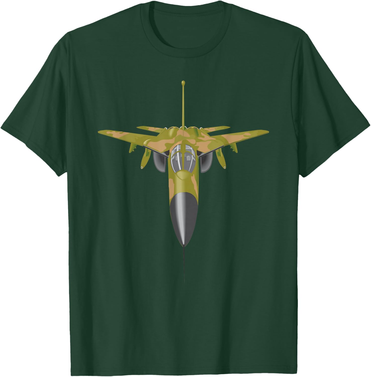 F-111 Aardvark Fighter Jet Top View Military Aircraft T-Shirt - T-Shirt | Forest