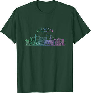 Las Vegas Skyline Cityscape City Metropole T-Shirt - T-Shirt | Forest