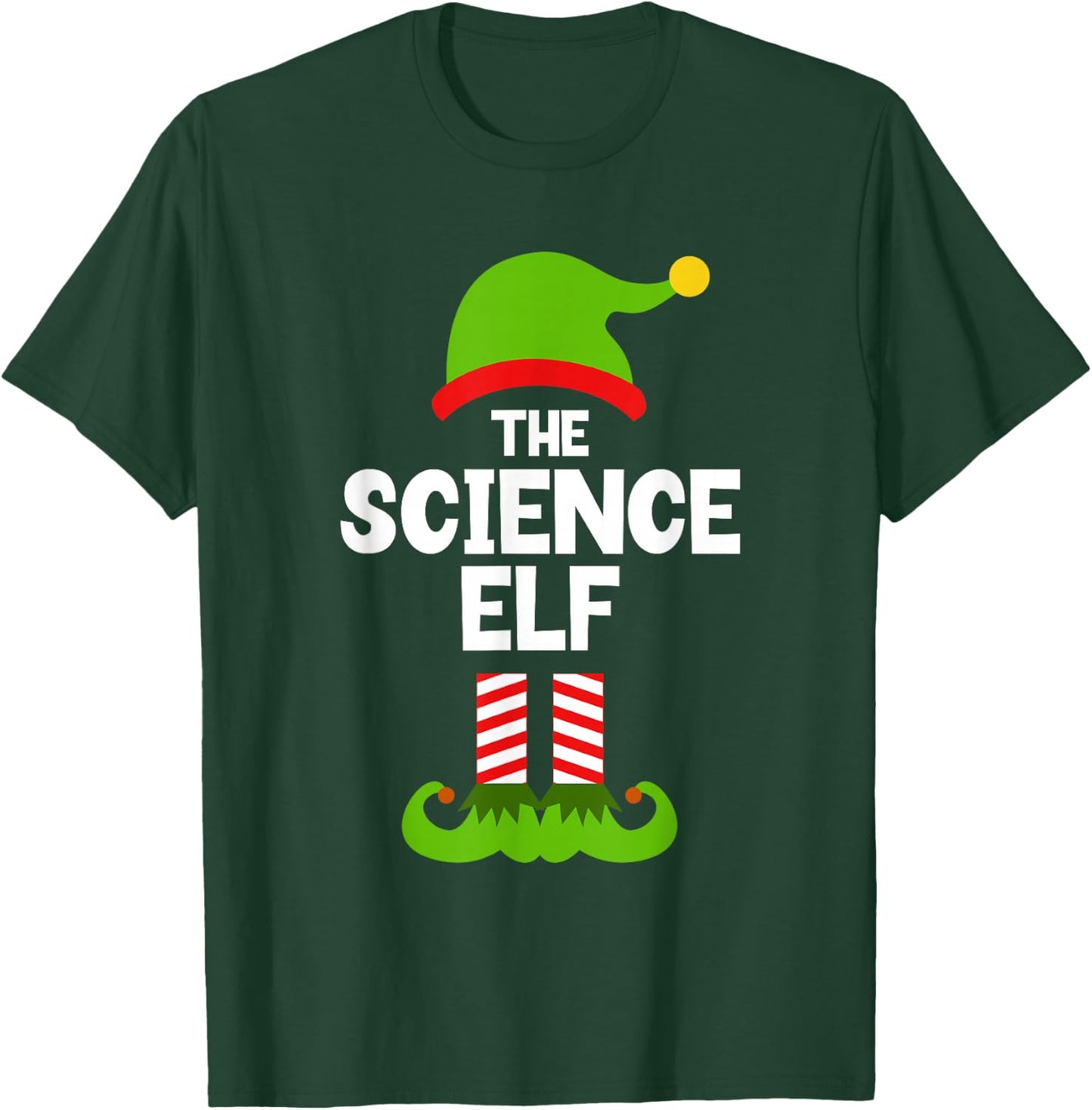 Funny The Science Elf Christmas Family Teacher Scientist T-Shirt - T-Shirt | Forest
