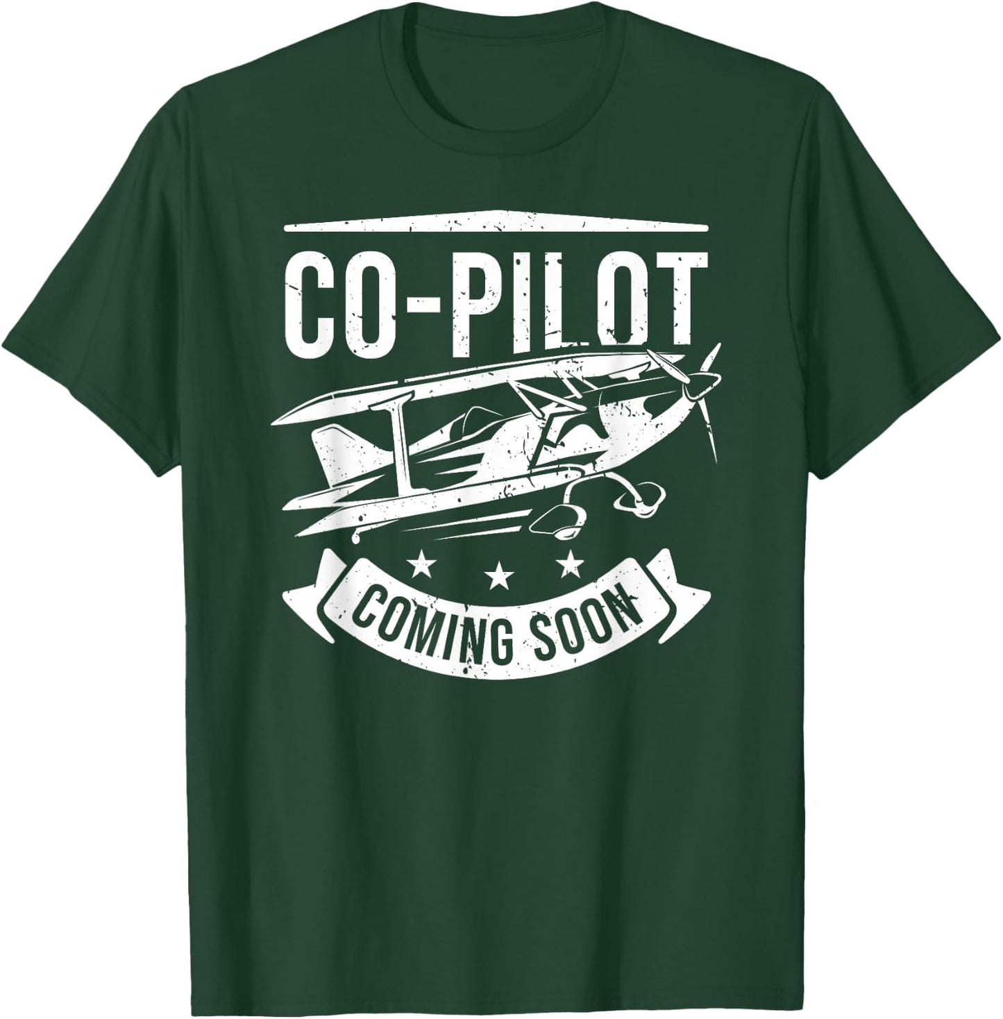 Co-Pilot Coming Soon Pregnancy Announcement Gift Shirt T-Shirt - T-Shirt | Forest