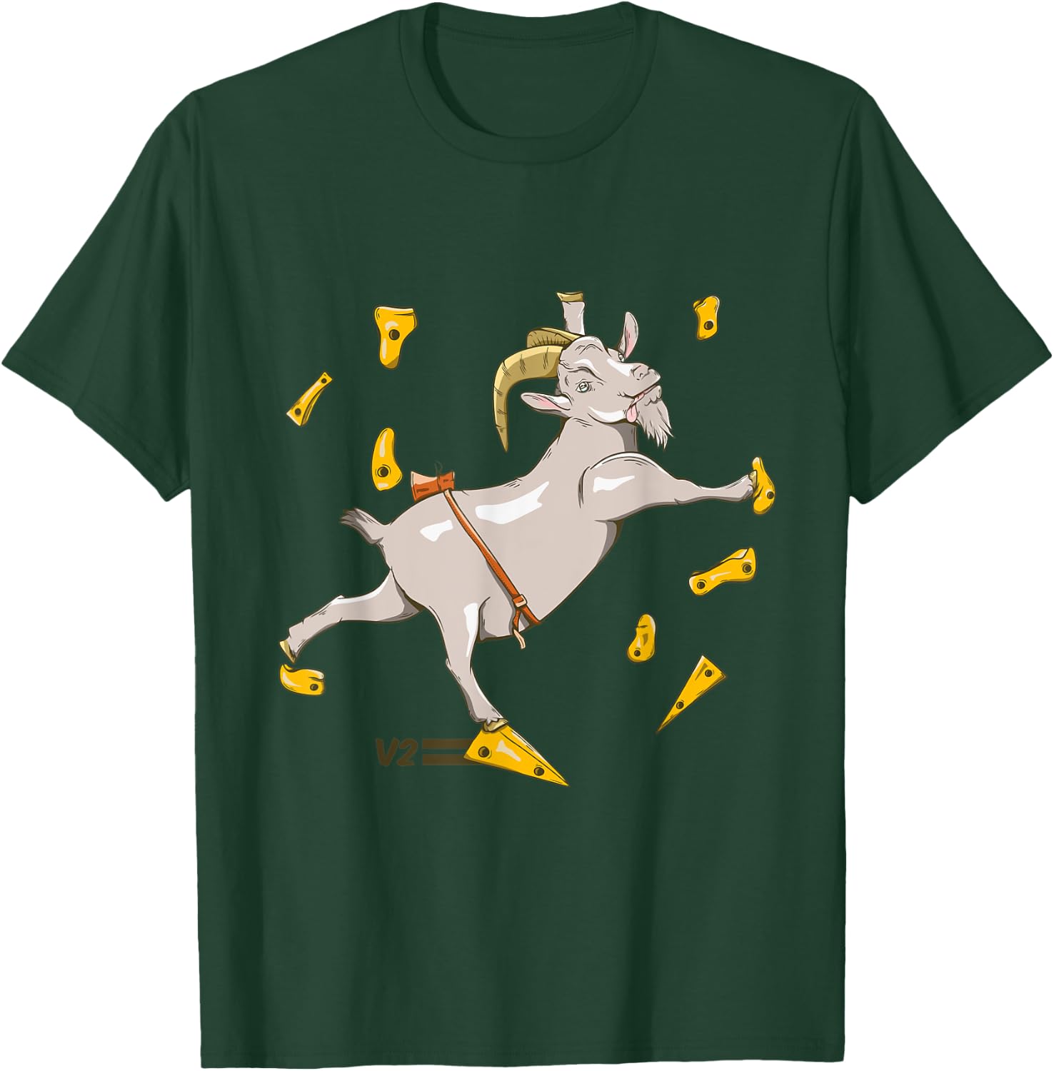 Goat bouldering gym rock climbing T-Shirt - T-Shirt | Forest
