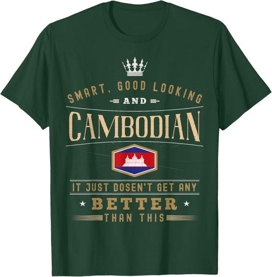 Cambodia Flag Souvenirs for Cambodians Men & Women T-Shirt - T-Shirt | Forest