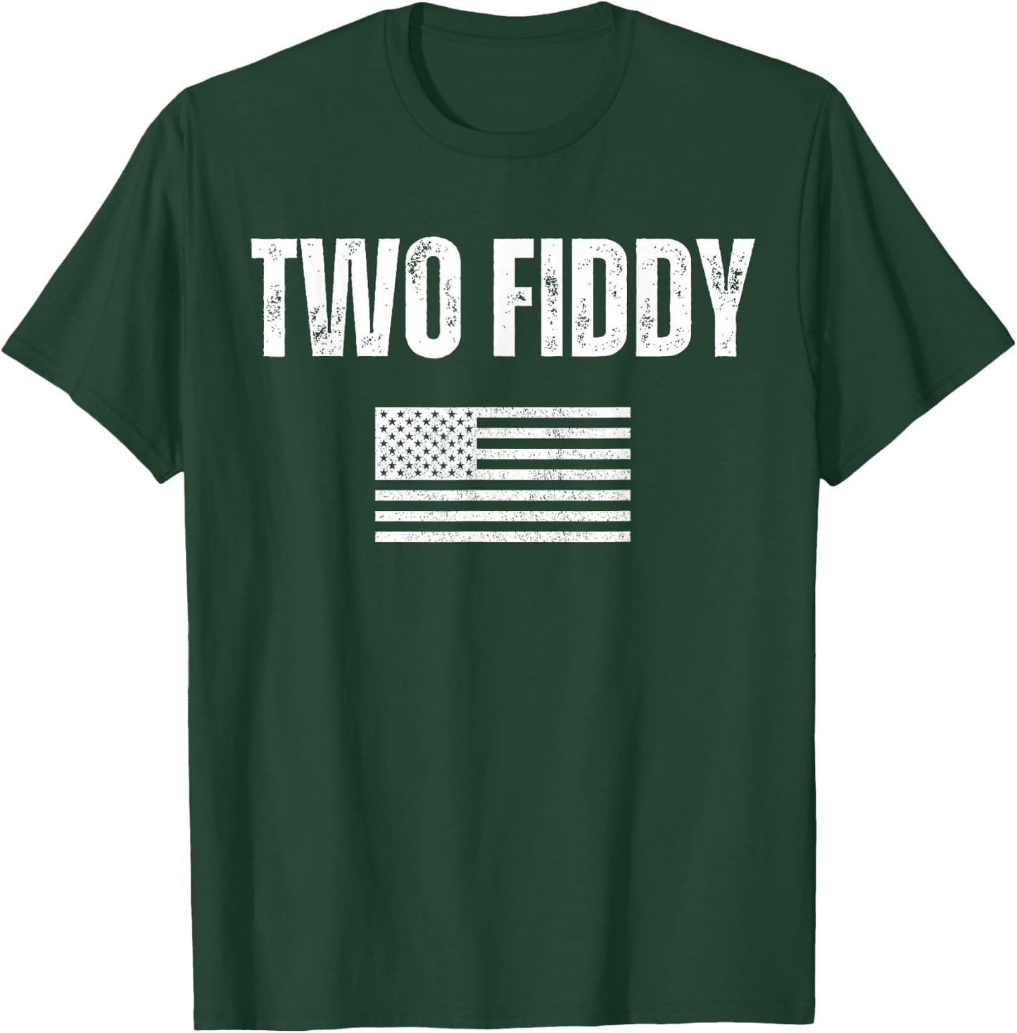 Two Fiddy American Flag Humor Patriot Meme T-Shirt - T-Shirt | Forest