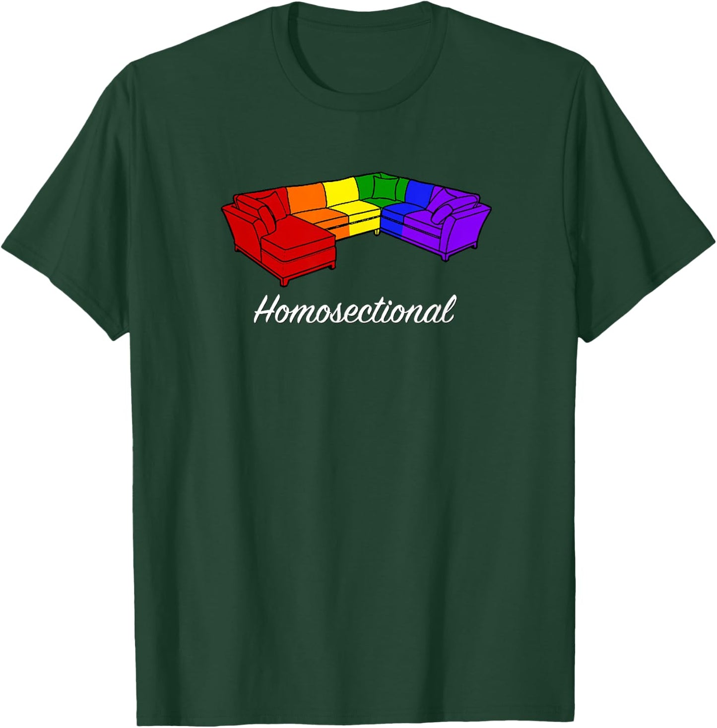 Homosectional - Gay Pride - Rainbow - Funny T-Shirt - T-Shirt | Forest