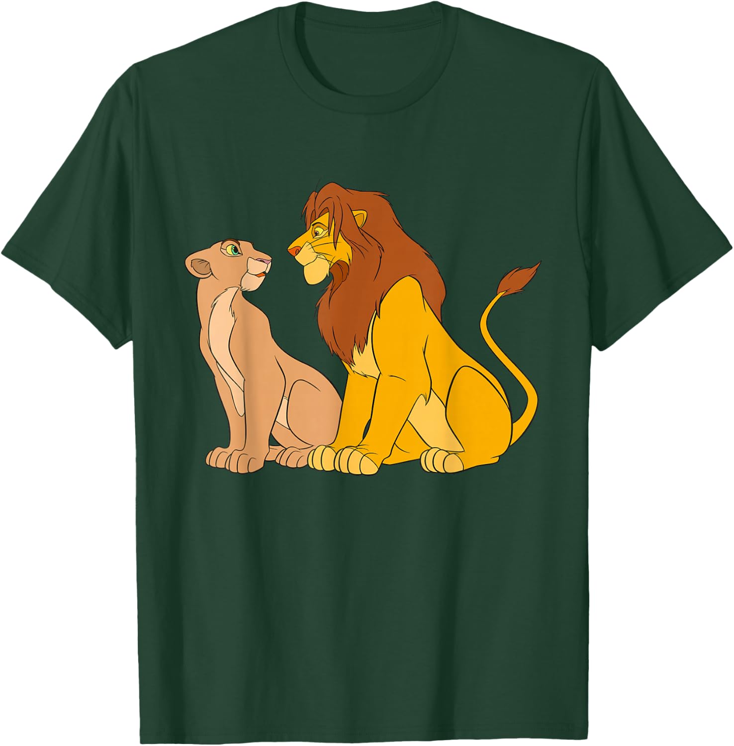Disney The Lion King Adult Simba and Nala Together T-Shirt - T-Shirt | Forest
