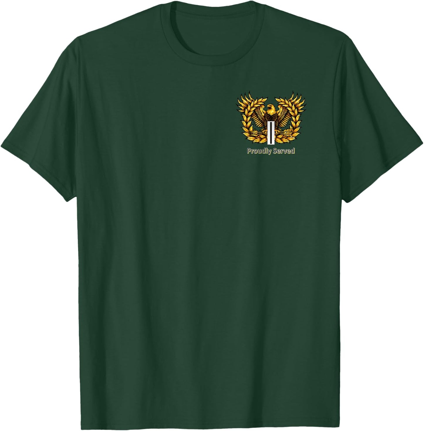 Proudly Served US Army CW5 Retired T-Shirt - T-Shirt | Forest