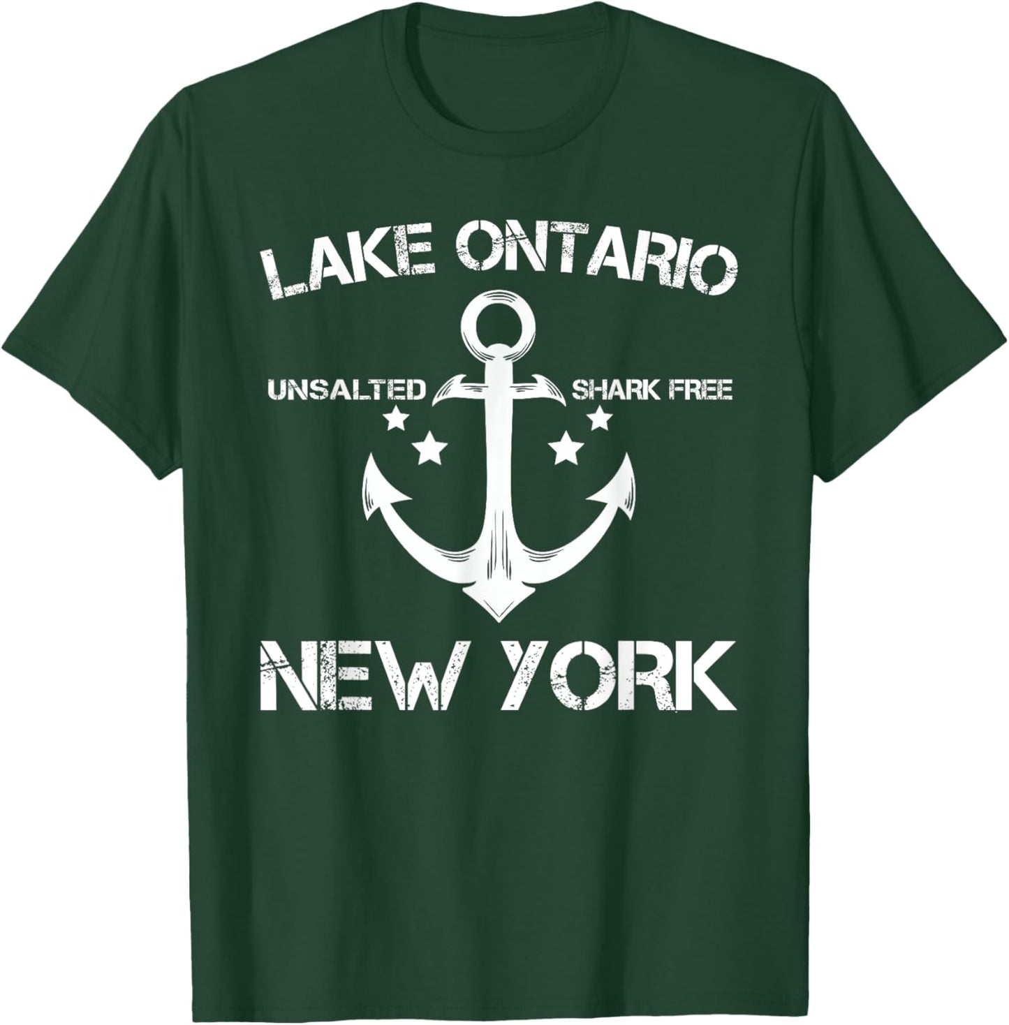 LAKE ONTARIO NEW YORK Funny Fishing Camping Summer Gift Women Girls Kids T-Shirt - T-Shirt | Forest