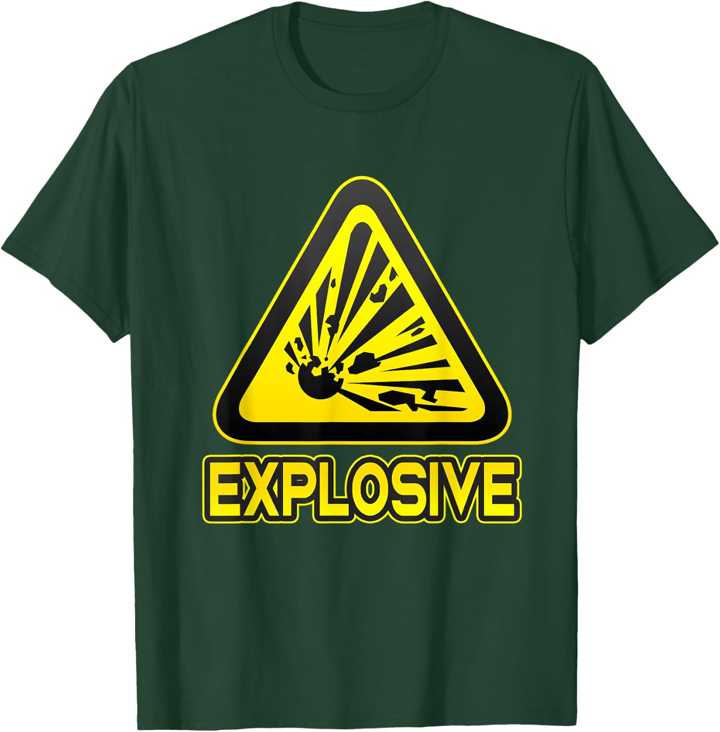 Explosive Funny Hazard Symbol Explosion Whim Fun T-Shirt - T-Shirt | Forest
