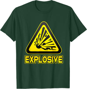 Explosive Funny Hazard Symbol Explosion Whim Fun T-Shirt - T-Shirt | Forest