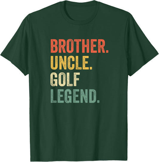 Funny Golfer Brother Uncle Golf Legend Golfing Vintage T-Shirt - T-Shirt | Forest
