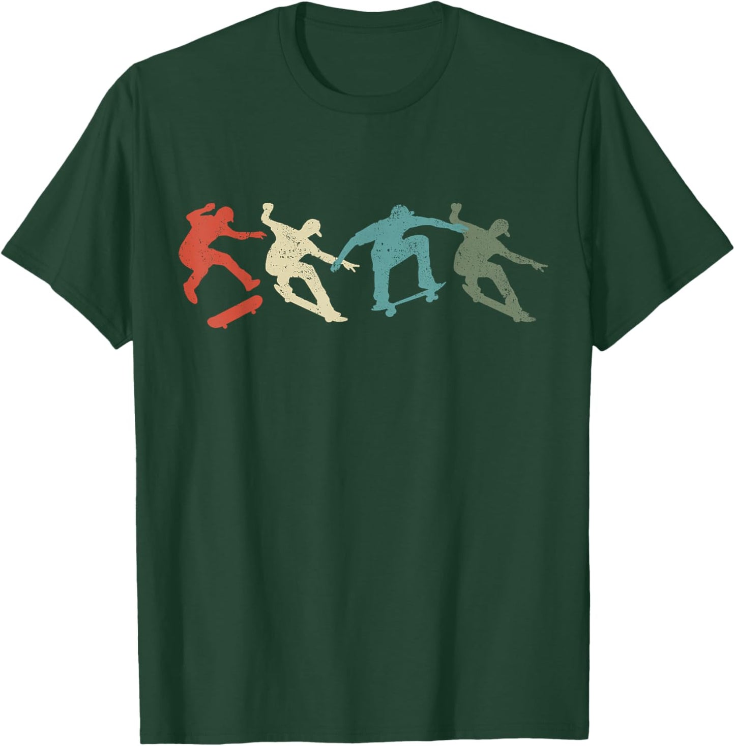 Skateboard Skateboarding Retro Gift Skateboarders T-Shirt - T-Shirt | Forest