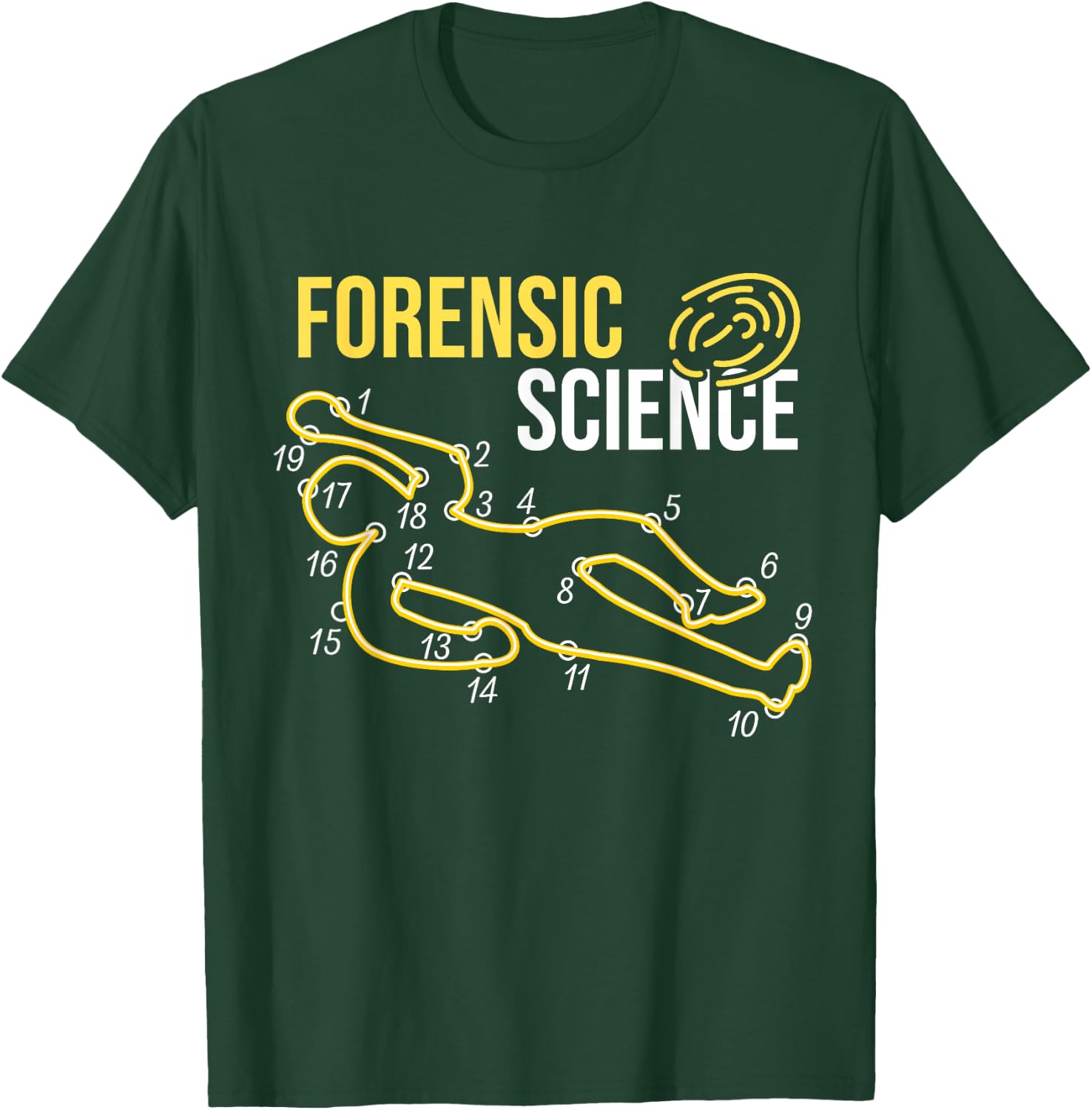 Connect Numbers, Crime Scene Forensic Science T-Shirt - T-Shirt | Forest