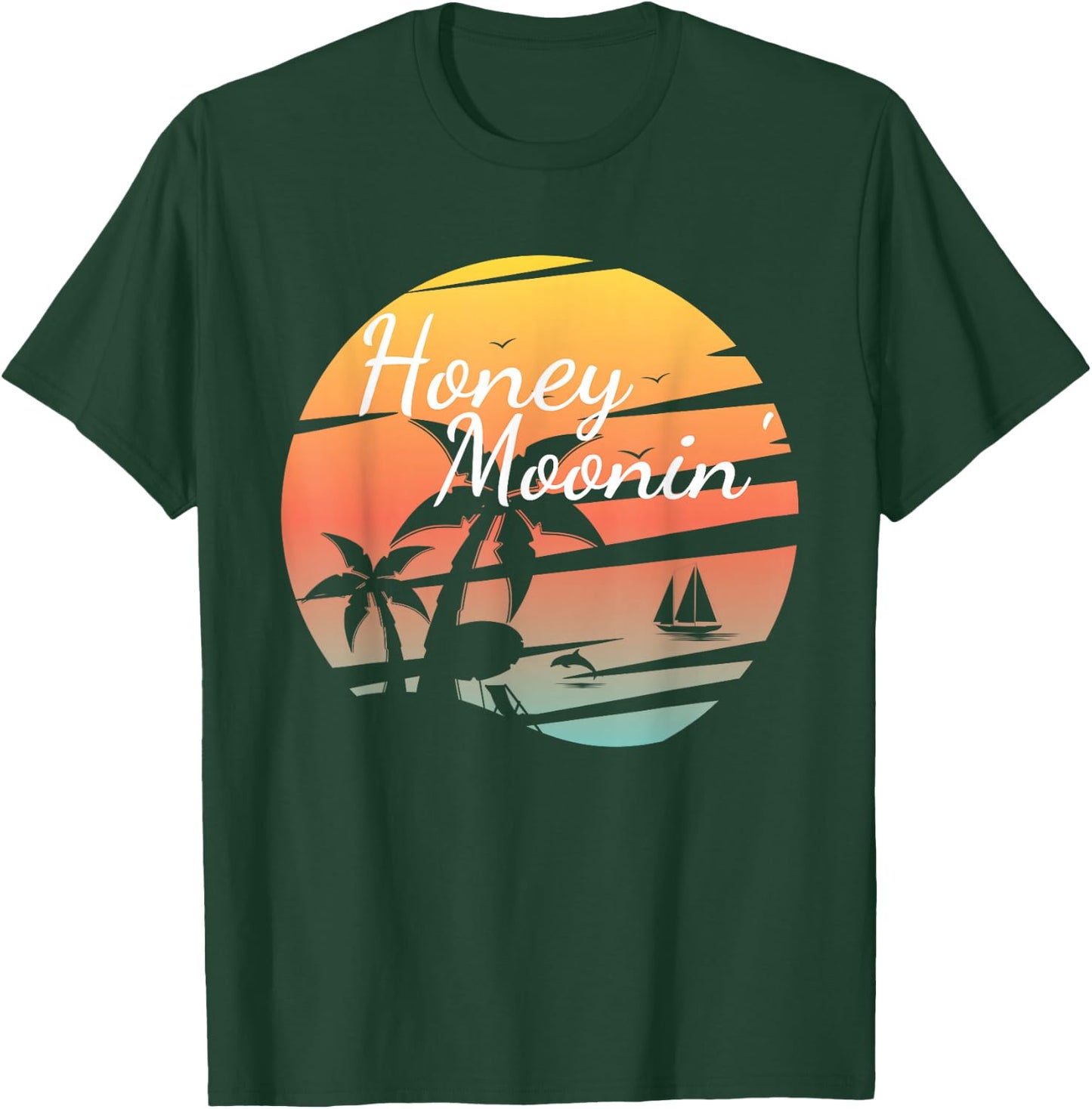 Honeymoon Couples - Just Married Matching Honeymooning Trip T-Shirt - T-Shirt | Forest