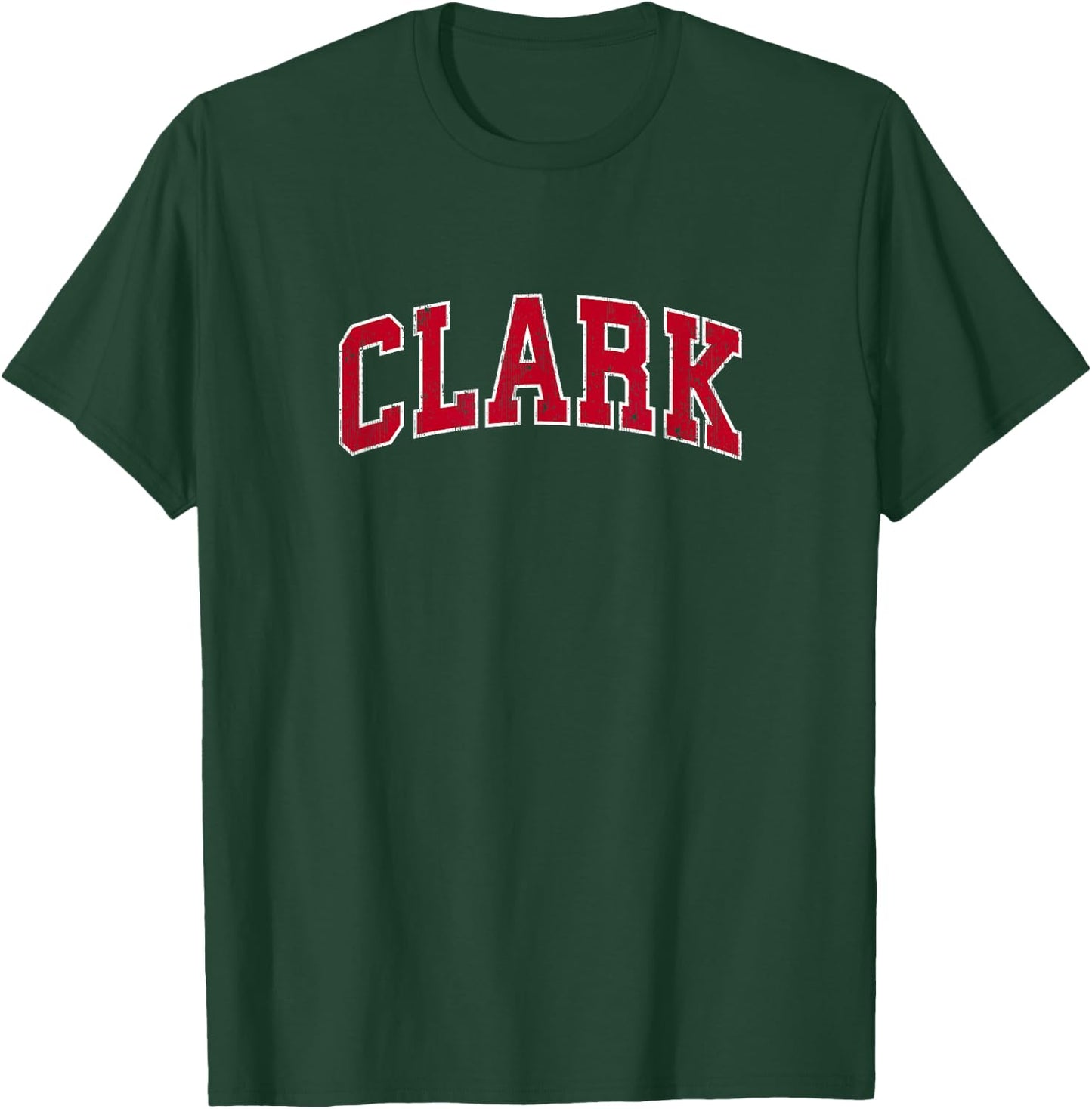 Clark New Jersey NJ Vintage Sports Design Red Design T-Shirt - T-Shirt | Forest