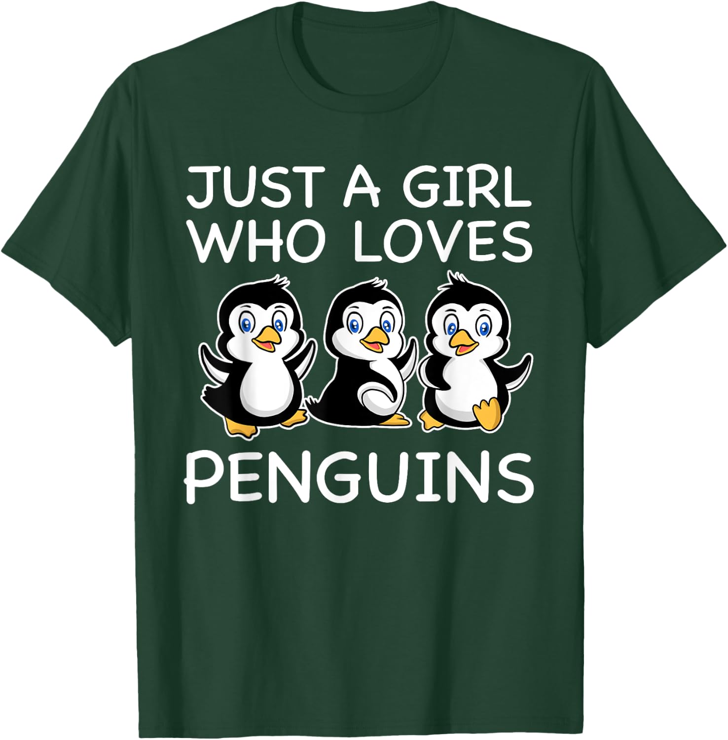 Cute Penguin Art Women Girls Baby Bird Animal Penguin Lover T-Shirt - T-Shirt | Forest