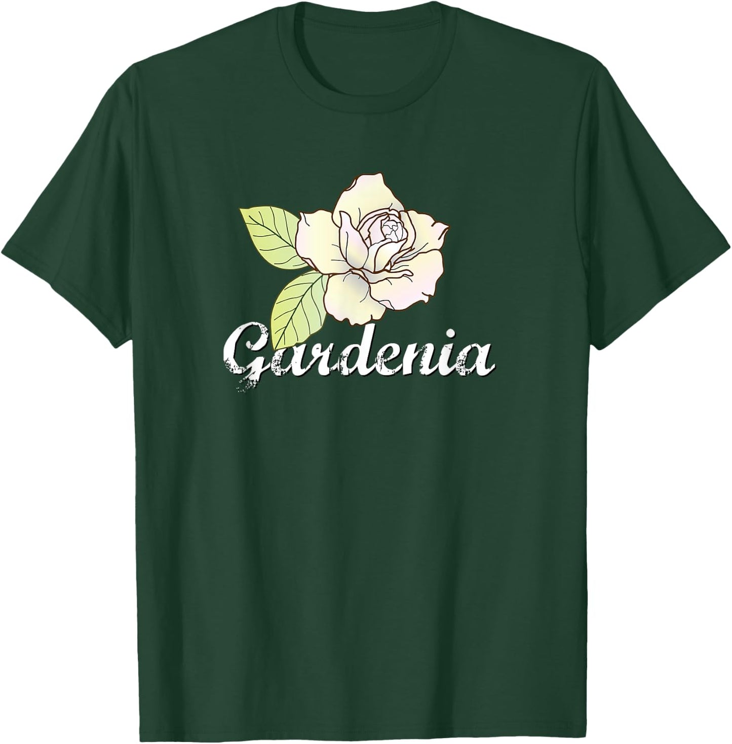 Cute Gardenia Flower Shirt, Gardening Gift, Garden T Shirt T-Shirt - T-Shirt | Forest
