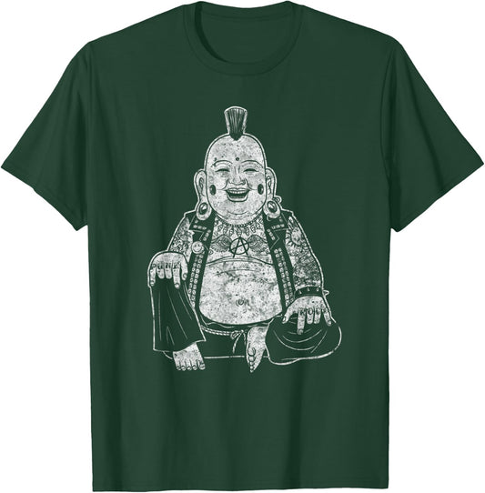 Funny sarcastic and Cool Punk Buddha Tattoos T-Shirt - T-Shirt | Forest