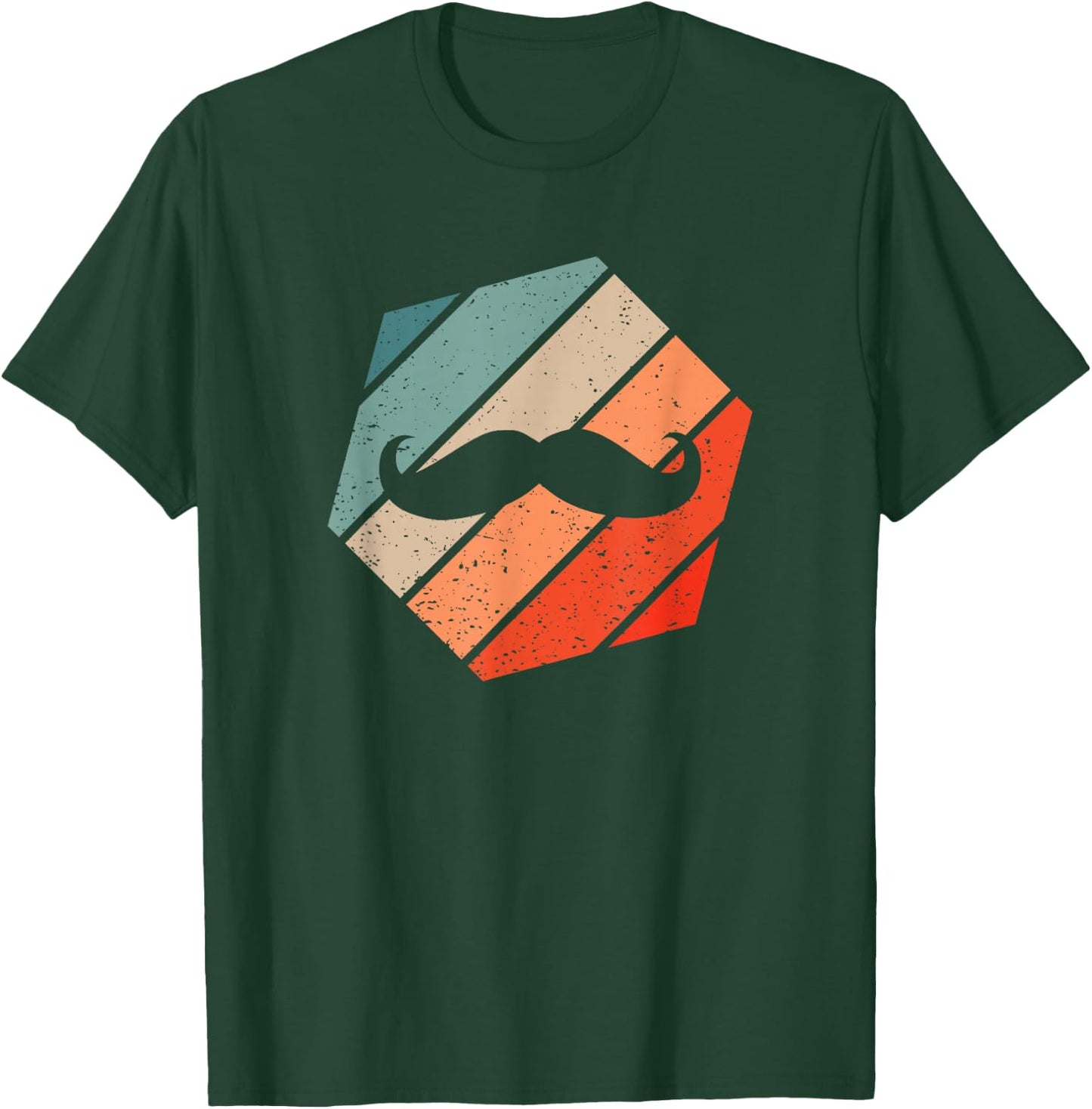 Mustache Retro Style Vintage T-Shirt - T-Shirt | Forest