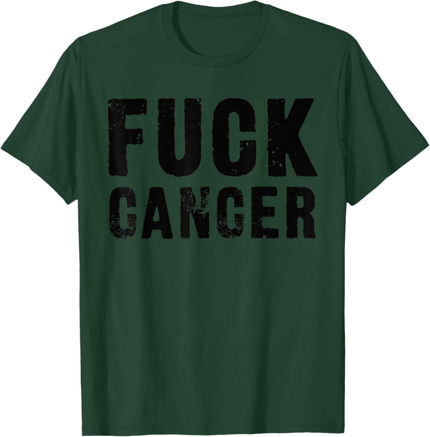 Fuck Cancer Black Font T-Shirt - T-Shirt | Forest