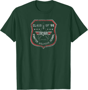 Top Gun Fighters Weapons School Class of 86 Action Movie T-Shirt - T-Shirt | Forest