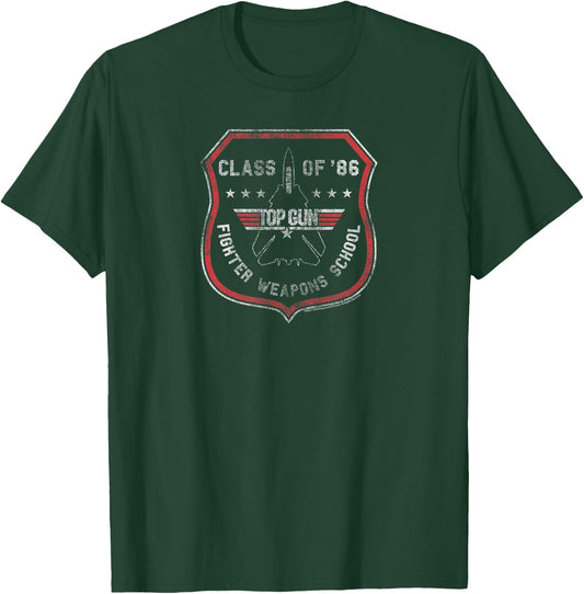 Top Gun Fighters Weapons School Class of 86 Action Movie T-Shirt - T-Shirt | Forest