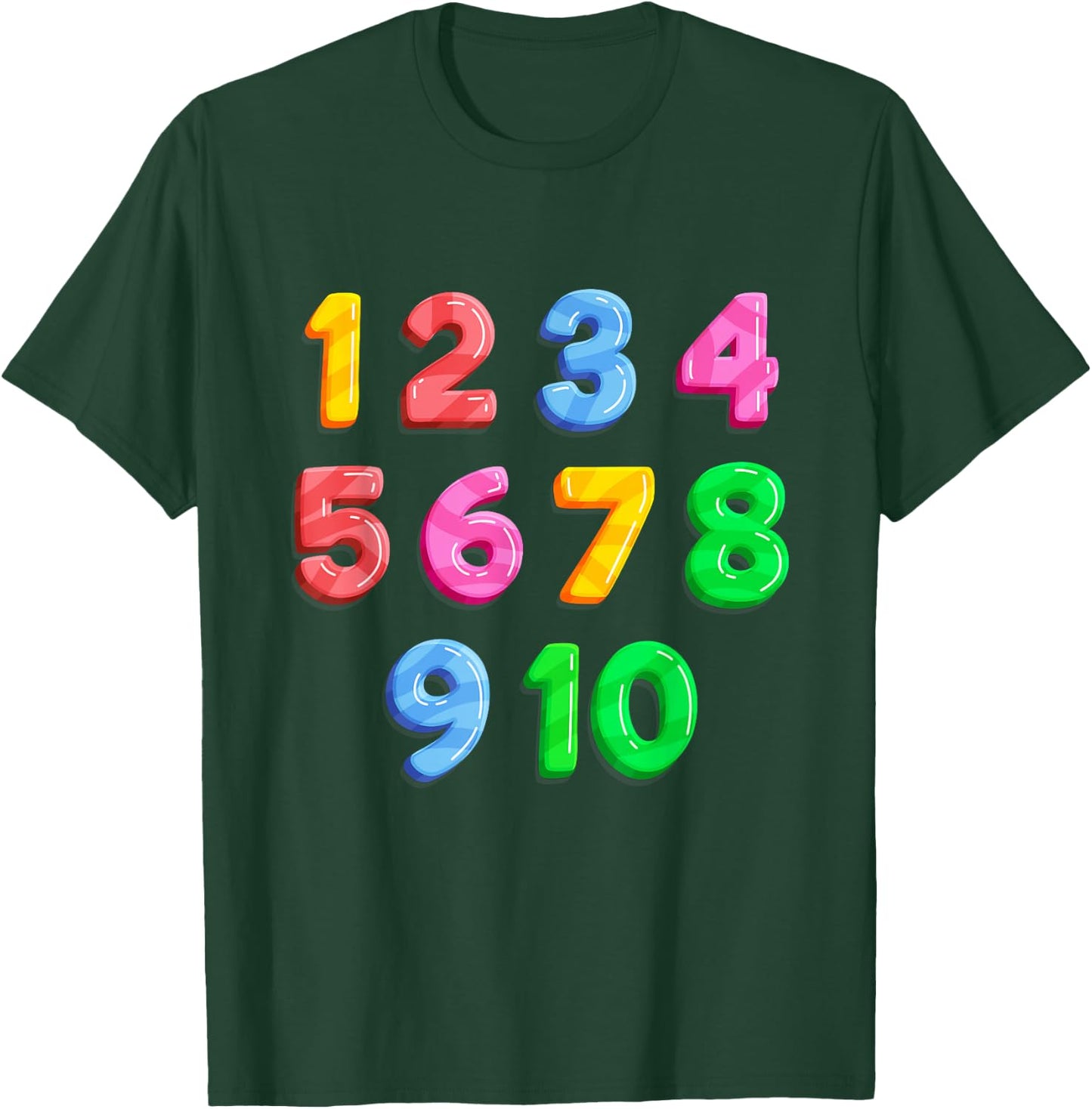Math Numbers Learning | Best Preschool Education Gift T-Shirt - T-Shirt | Forest