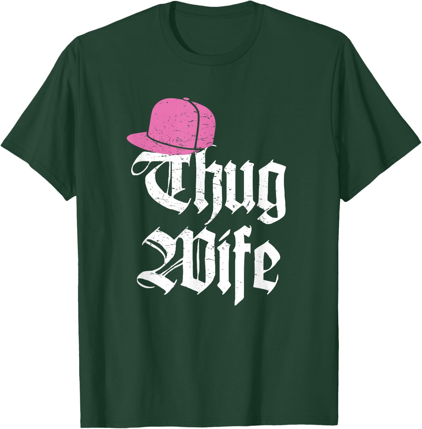 Thug Wife Funny Gangster hat Fiance Married T-Shirt - T-Shirt | Forest