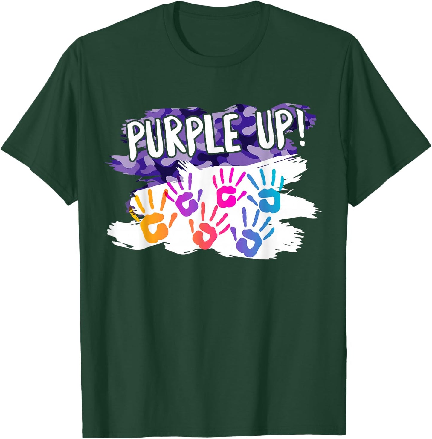 Purple Up T Shirt Month Of Military Child Kids Awareness T-Shirt - T-Shirt | Forest