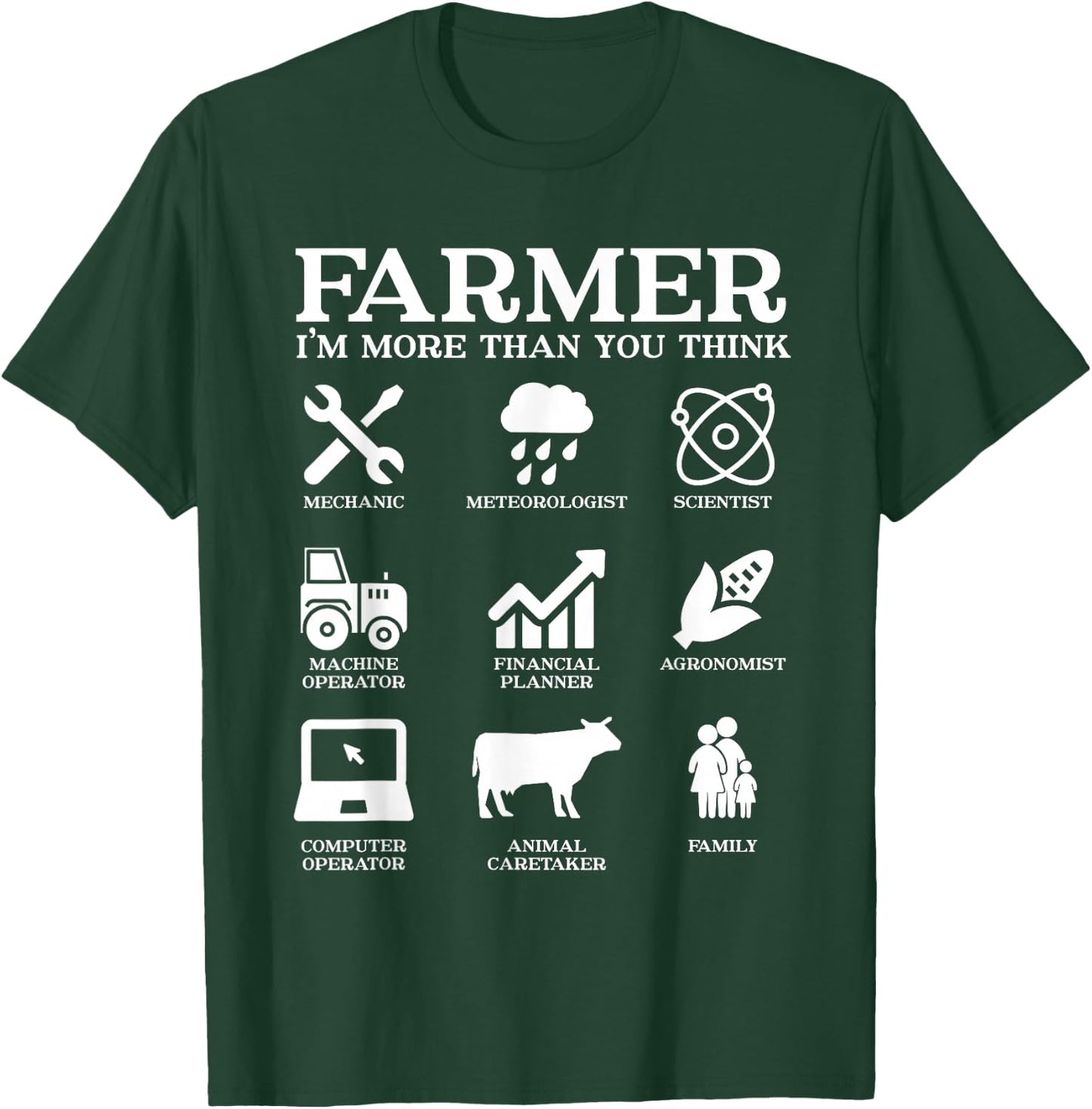 Farmer Gift Farming Agriculture Patriotic Farmer T-Shirt - T-Shirt | Forest