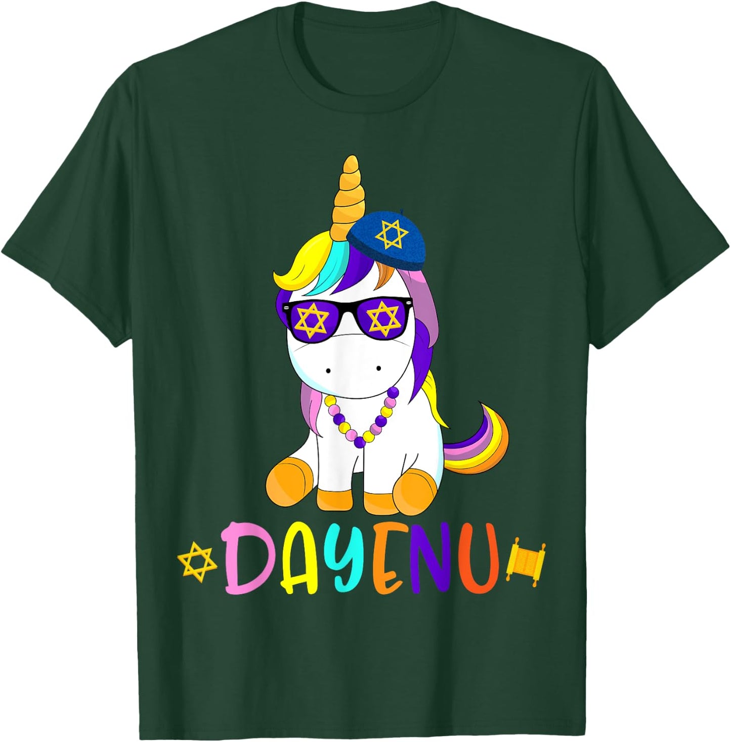 Passover Unicorn Shirt Jewish Matzo Jewnicorn Dayenu Pesach T-Shirt - T-Shirt | Forest