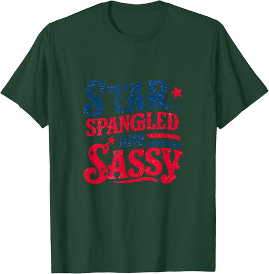 Star Spangled & Sassy Independence Day 4th Of July Men T-Shirt - T-Shirt | Forest