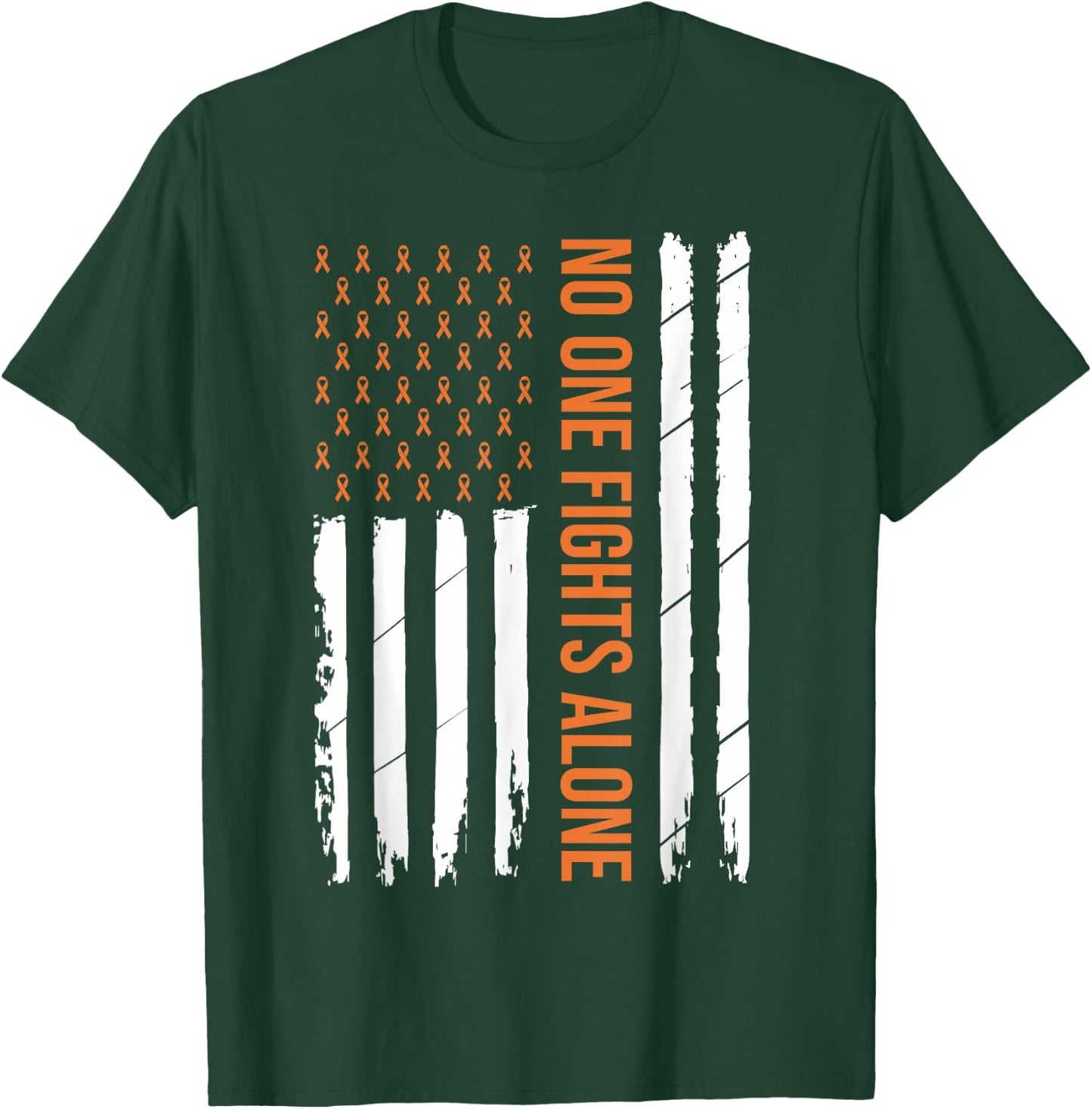 Kidney Cancer Awareness Orange Ribbon T-Shirt - T-Shirt | Forest