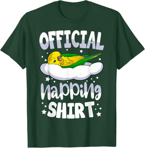 Budgie Pyjamas Budgerigar Lover Official Napping T-Shirt - T-Shirt | Forest
