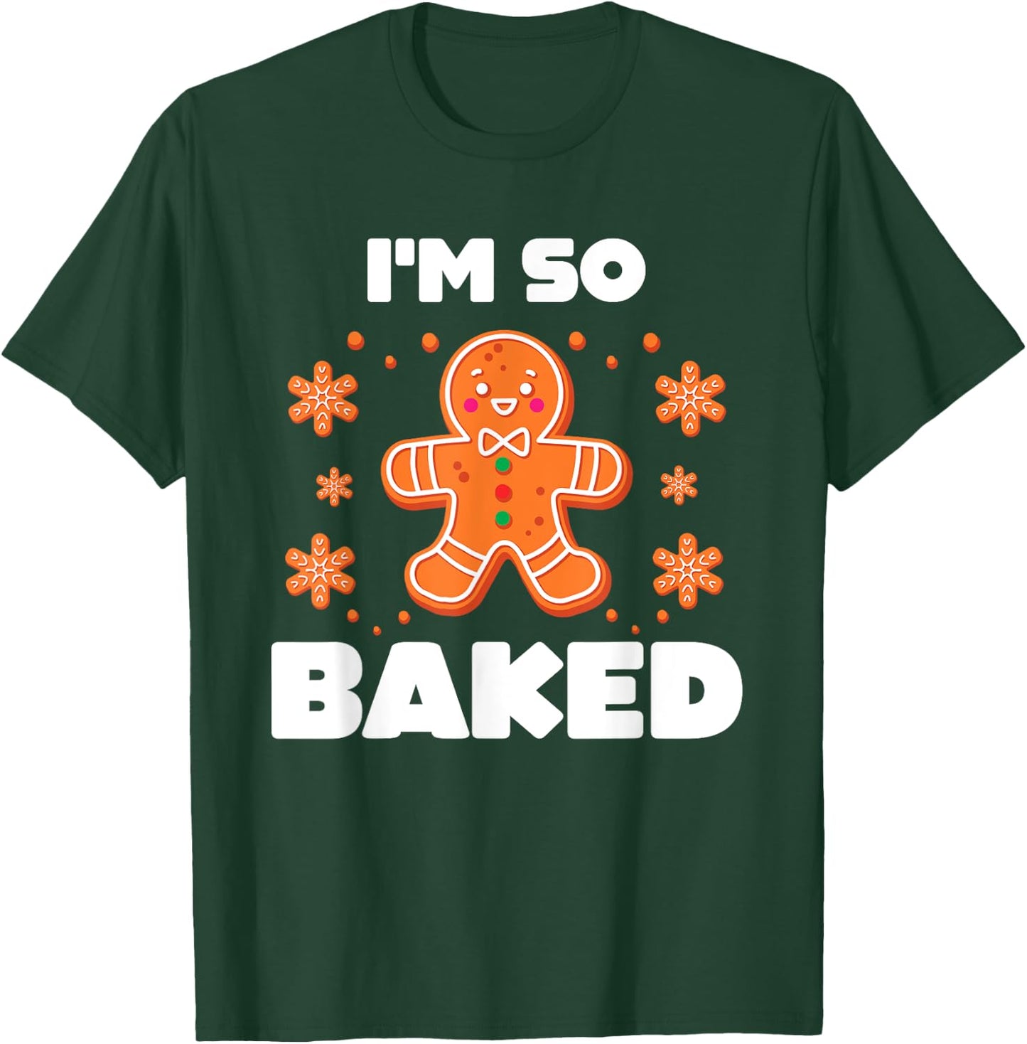 Funny Baked Gingerbread Man Costume Christmas Cookie T-Shirt - T-Shirt | Forest
