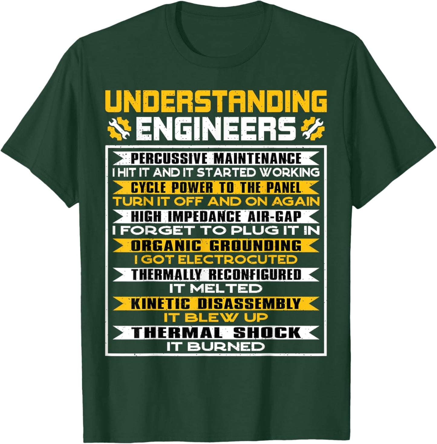 Understanding Engineers Gift Percussive Maintenance Funny T-Shirt - T-Shirt | Forest
