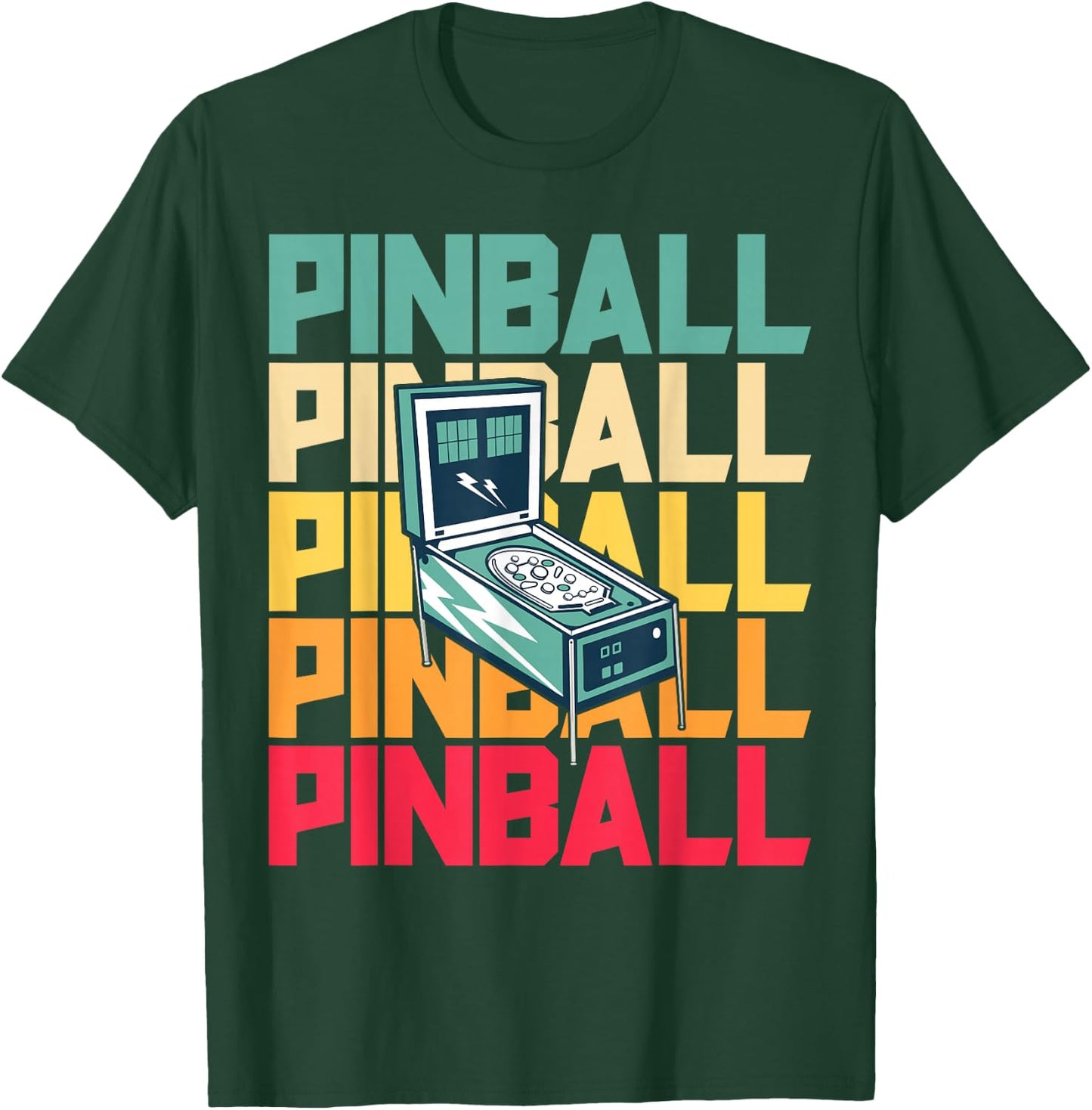 Pinball Shirt Retro Vintage Arcade Shirt Pinball Machine T-Shirt - T-Shirt | Forest