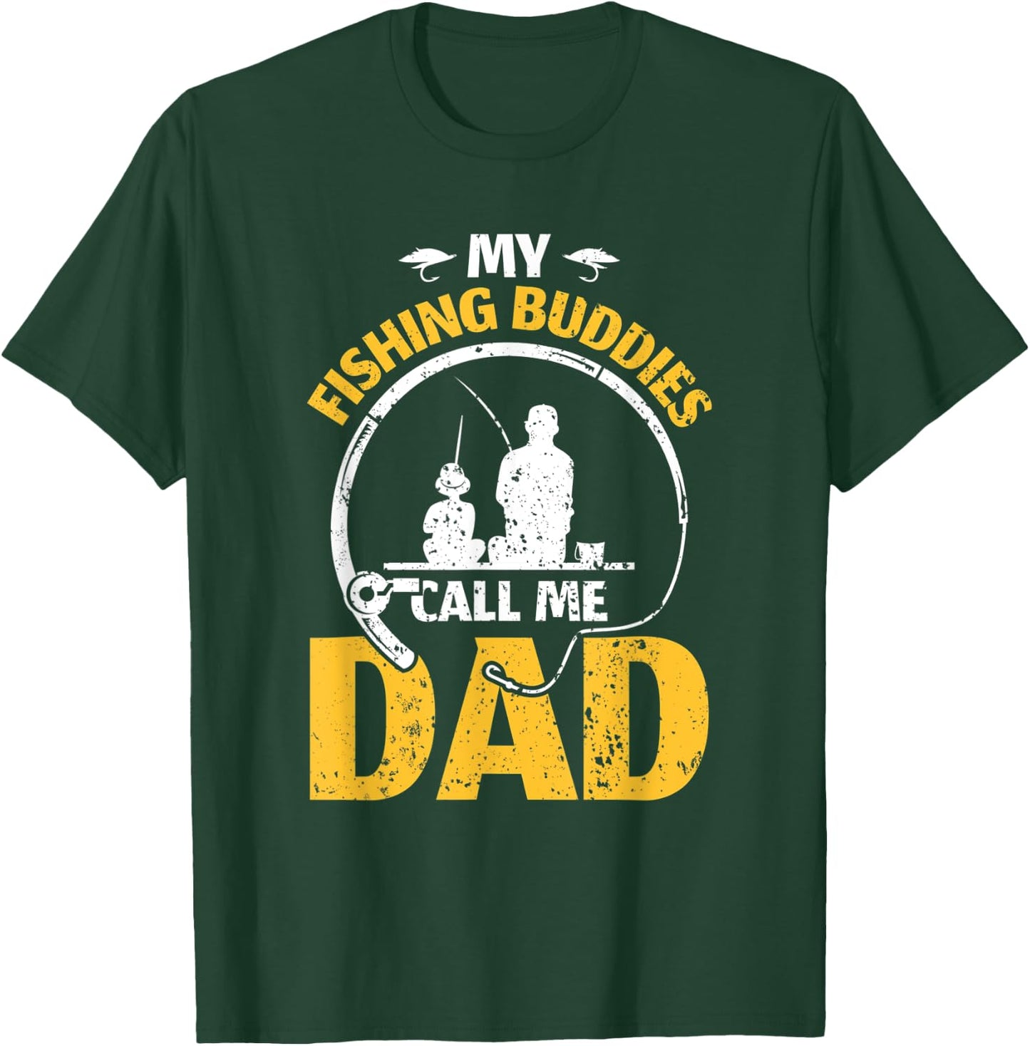 Daddy father fathers day my fishing buddies call me dad T-Shirt - T-Shirt | Forest