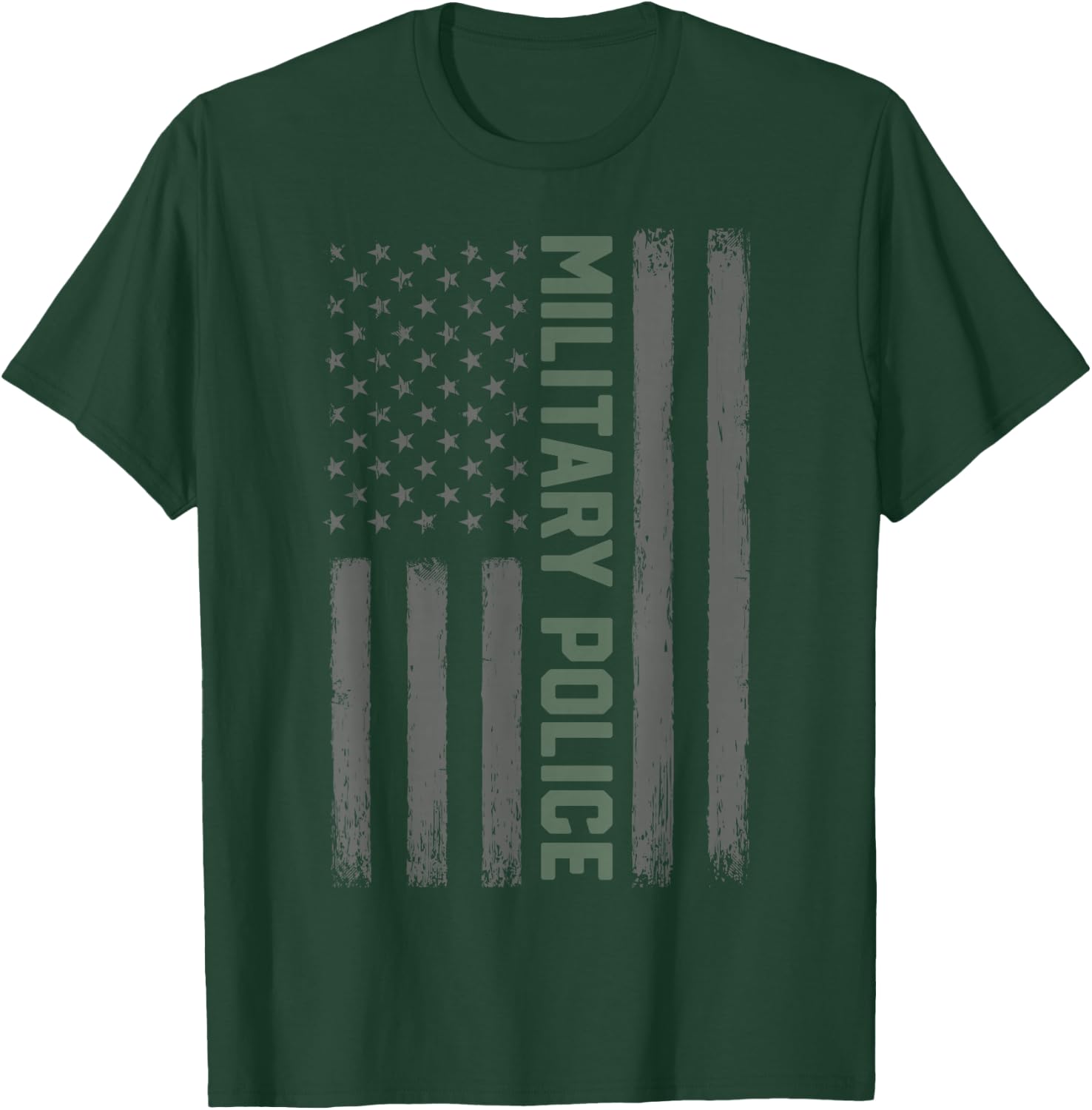 Military Police Shirt American Flag | Proud USA Veteran Gift T-Shirt - T-Shirt | Forest