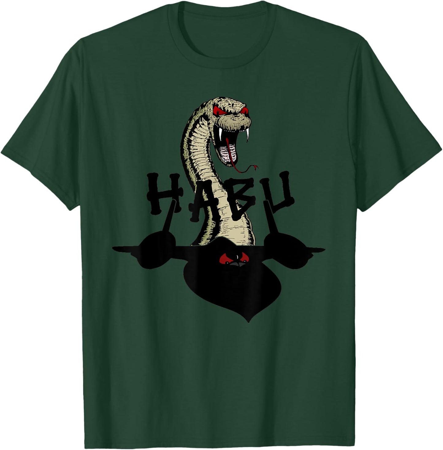 SR-71 Blackbird HABU Spyplane Miltiary Aviator Pilot T-Shirt - T-Shirt | Forest