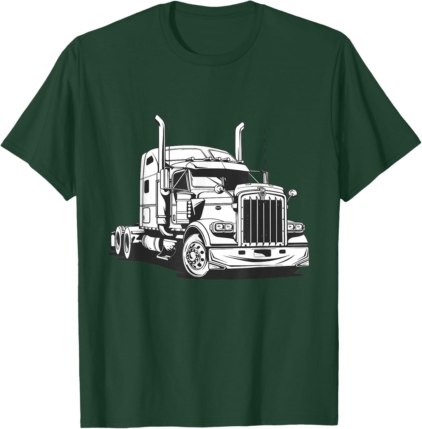 Semi Truck Driver T-Shirt - T-Shirt | Forest