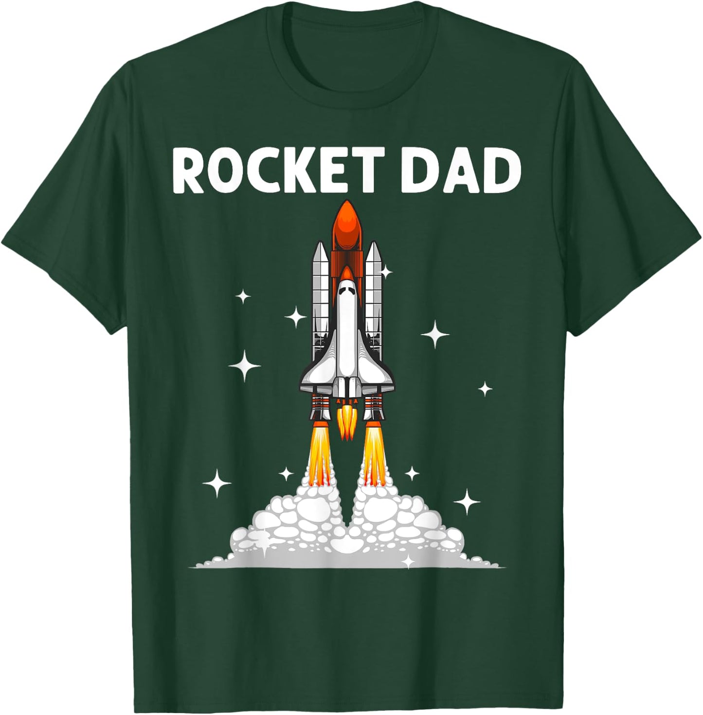 Cool Rocket Design For Dad Father Space Rocket Ship Vehicle T-Shirt - T-Shirt | Forest