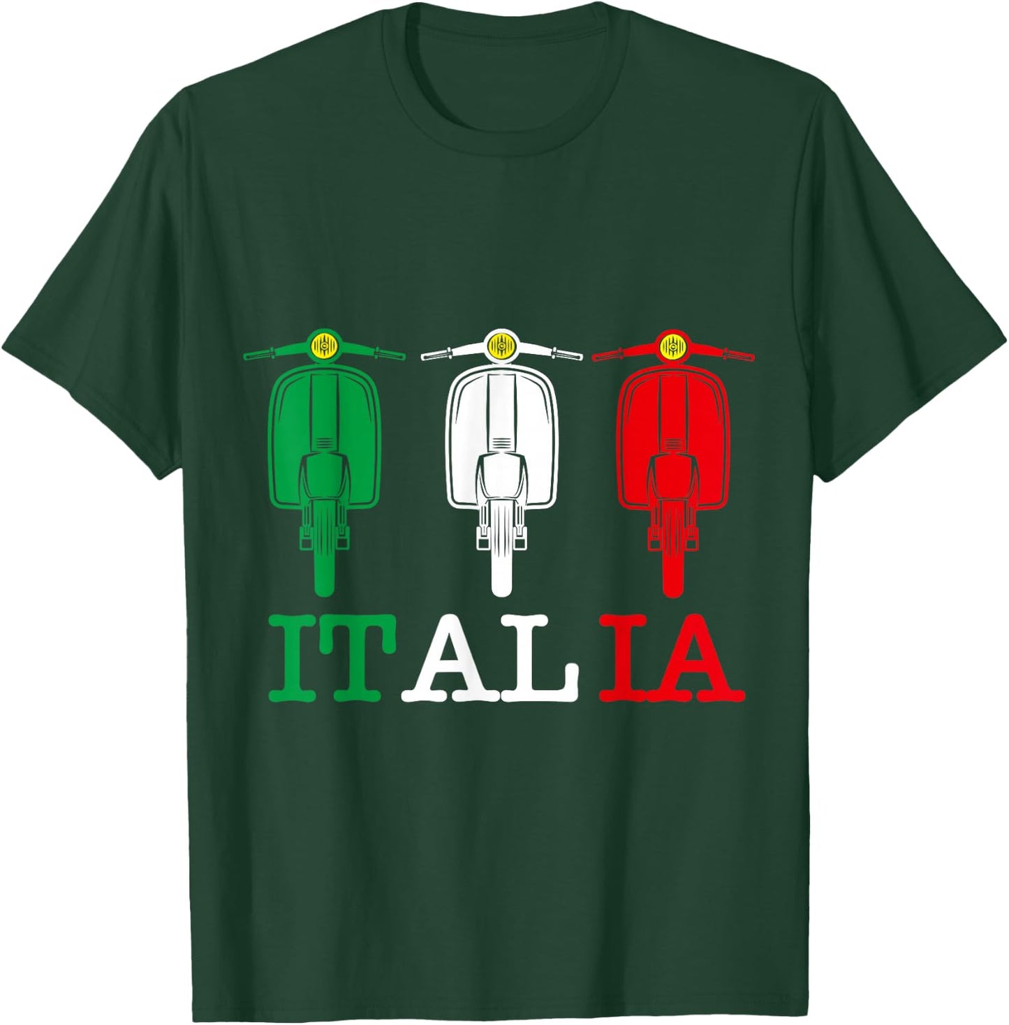 Italia Vintage Scooter Moped T-Shirt - T-Shirt | Forest