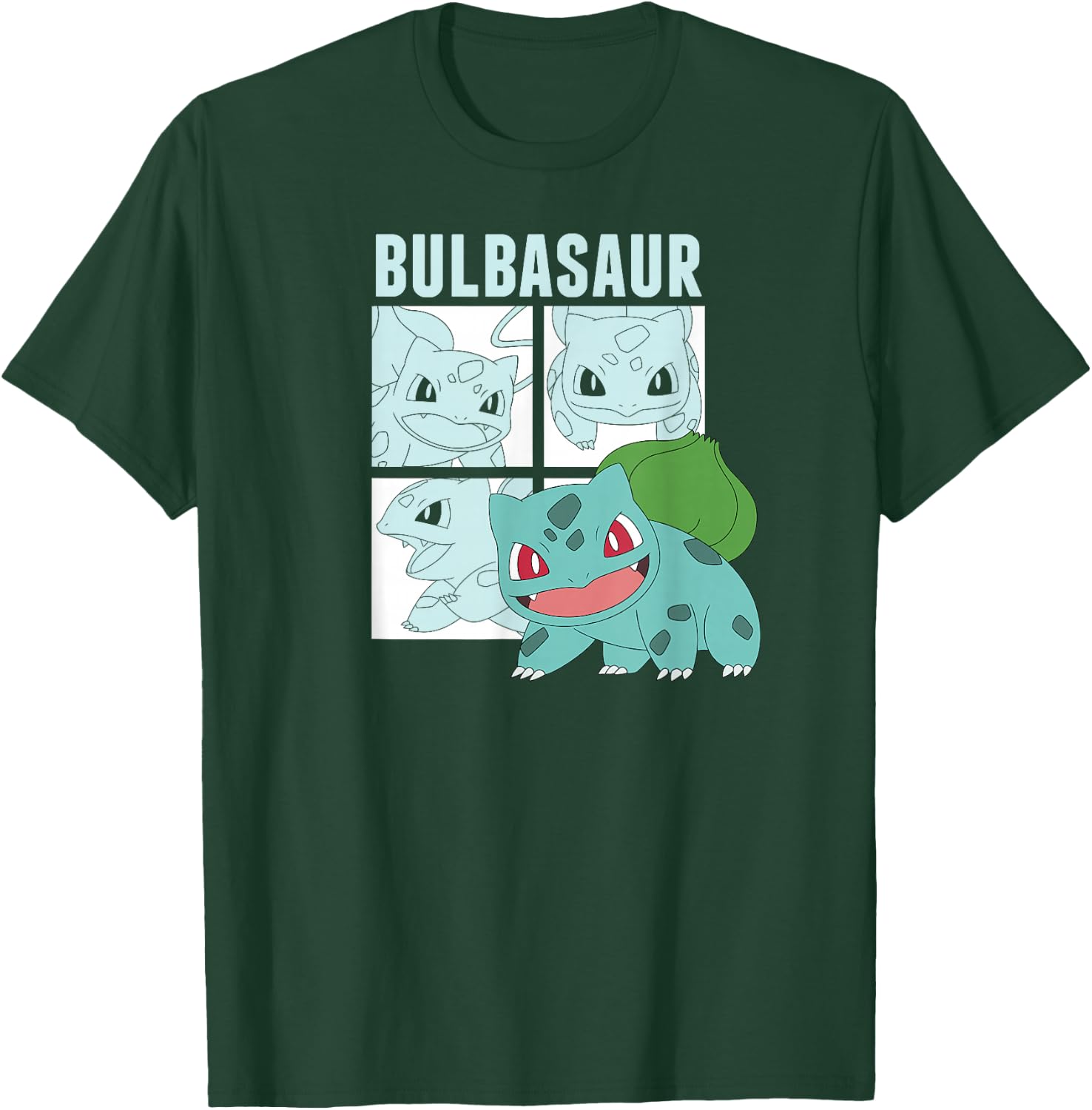 Pokémon - Bulbasaur Squares T-Shirt - T-Shirt | Forest