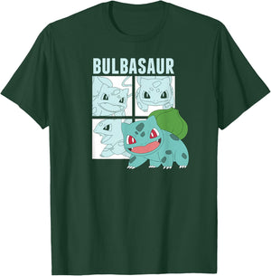 Pokémon - Bulbasaur Squares T-Shirt - T-Shirt | Forest