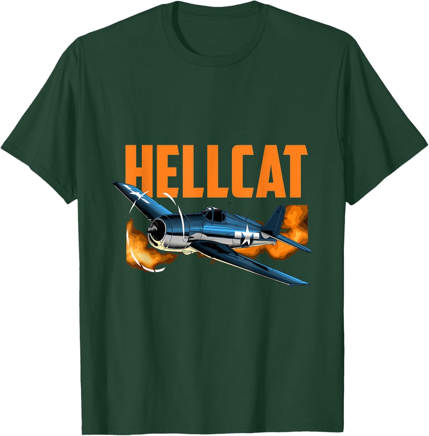 USA Military Warbird Airplane Hellcat WWII Vintage Fighter Women Kids T-Shirt - T-Shirt | Forest