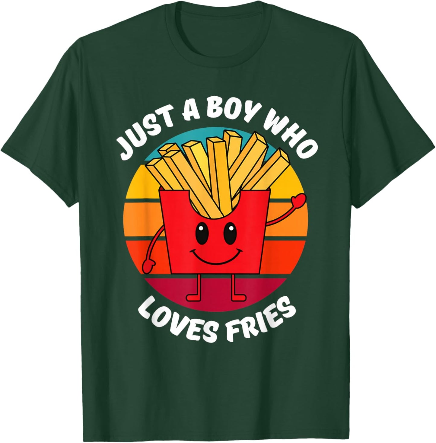 Just A Boy Who Loves French Fries Kids Toddler Baby 5T 4T 3T T-Shirt - T-Shirt | Forest