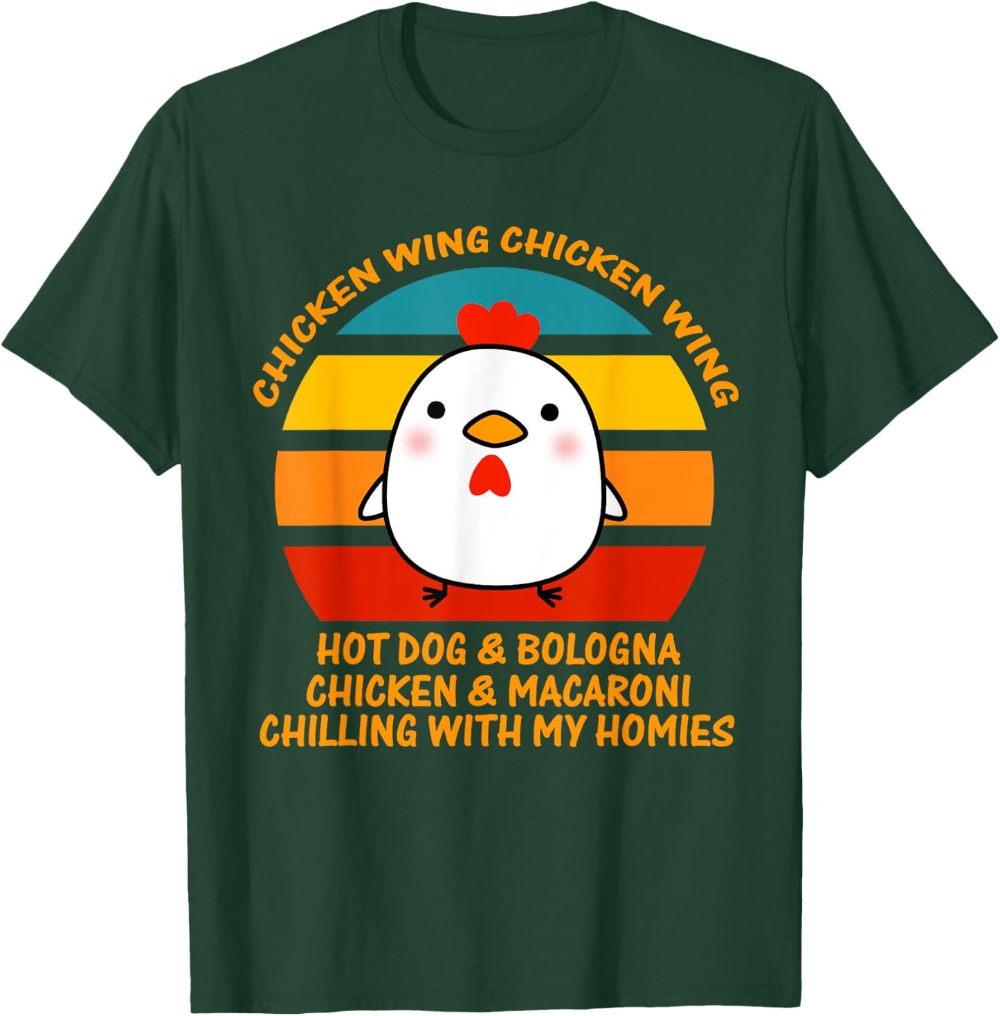 Chicken Wing Chicken Wing Hot Dog and Bologna Kids Boy Girl T-Shirt - T-Shirt | Forest