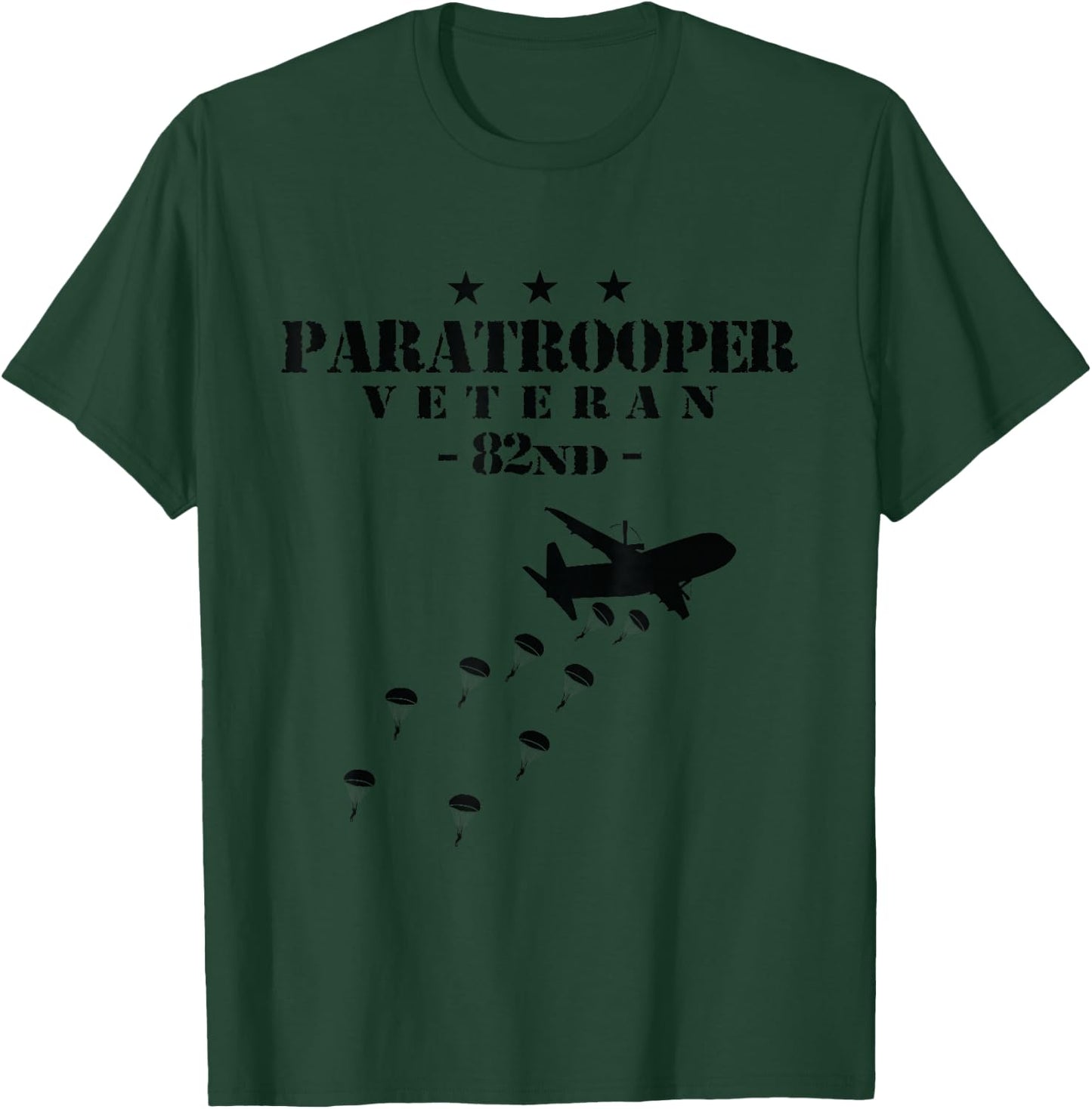82nd Airborne Veteran Paratrooper T-Shirt - T-Shirt | Forest