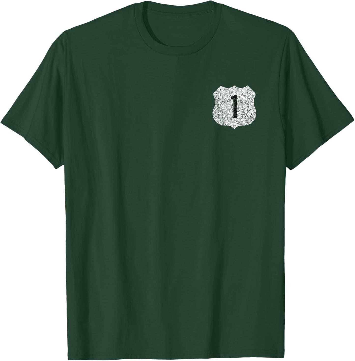 U.s. Highway 1 Us1 Road Sign Route 1 T-Shirt - T-Shirt | Forest