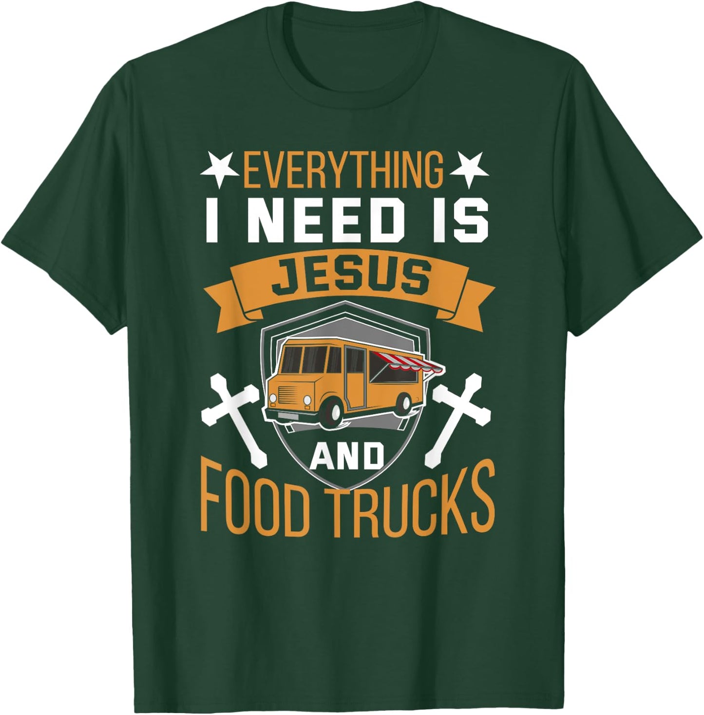Christian Food Truck Shirt Religious Jesus Street Food T-Shirt - T-Shirt | Forest